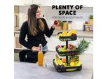 Eluno Zuppiera Di Frutta Quadrata A 3 Livelli / Cesto Per Il Pane, Fruttiera, Cesto Per La Frutta In Metallo Nero