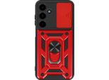 Mayaxess, Custodia Protettiva Per Samsung Galaxy A16, Cover Fotocamera Con Supporto Ad Anello, Rosso