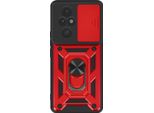 Mayaxess, Cover Protettiva Per Honor 200 Pro, Cover Per Fotocamera Con Supporto Ad Anello, Rosso