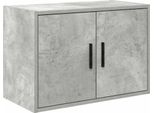 Vidaxl Armadio A Muro Per Garage In Cemento Grigio Materiale A Base Di Legno