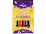 Pastelli A Matita Strigo Jumbo - 12 Colori A Doppia Faccia! 24 Tonalità Con Temperino In Omaggio - Ideali Per La Creatività Di Bambini E Adulti!