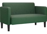 Vidaxl Divano A Due Posti Verde Scuro 109 Cm In Tessuto A Coste