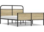 Vidaxl Struttura Letto Senza Materasso 135X190 Cm Materiale Legno Rovere Sonoma