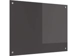 Vidaxl Alzatina Da Cucina Grigio Scuro 80 X 60 Cm Vetro Temperato