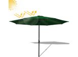 Aopunly Ombrellone A Sbalzo 350 Cm Con Protezione Uv, Manovella Verde Ombrellone Da Giardino Ombrellone Da Spiaggia