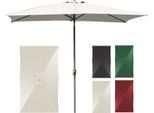 Ombrellone Hengda Rettangolare, Manovella Pieghevole, Ferro, Ombrellone Da Balcone, Ombrellone Da Mercato, Inclinabile, 1,4 X 2,1 M, Beige