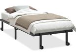 Vidaxl Struttura Letto Senza Materasso Pieghevole Nero 90X190 Cm Acciaio