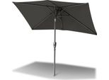Tolletour Ombrellone Rettangolare, Ombrellone Da Balcone Pieghevole A Manovella In Ferro, Inclinabile, 2 X 3 M, Grigio
