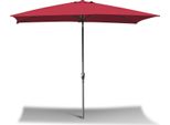 Aopunly Ombrellone Rettangolare, Ombrellone Da Balcone Pieghevole A Manovella In Ferro, Inclinabile, 2 X 3 M, Rosso