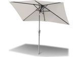 Tolletour Ombrellone Rettangolare, Ombrellone Da Balcone In Ferro Pieghevole A Manovella, Inclinabile, 2 X 3 M, Beige