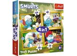 Trefl Puzzle 4 In 1 - La Vita Nel Villaggio Dei Puffi 34664