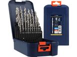 - Set Di Punte Elicoidali In HSS-G - Din 338 - Tipo N - STEP-X - Grezzo - 25 Pezzi - Eu -