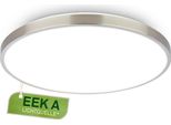 Briloner Kaida Eek A Lampada Da Soffitto A Led, Efficienza Energetica A, Luce Bianca Neutra, Decoro In Alluminio, Nichel Opaco, Ø38 X 6 Cm