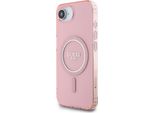 Etui Guess Iml Glitter Circle Magsafe Do Iphone 16E RóżOwy