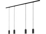 Sistema A Binario Briloner Rail, Set Completo, 4X Led A Sospensione, Dimmerabili, Alimentazione, Nero, 1,5 M