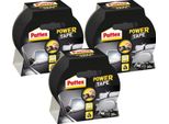 Pattex Power Tape Set 3X Nastro Adesivo 48Mm X 10M Nero Impermeabile Forte