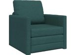 Vidaxl Divano Letto 60Cm Tessuto Verde Scuro
