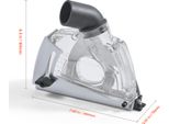 Smerigliatrice Angolare Con Cofano Di Aspirazione Vevor, Universale 100-125 Mm, Parapolvere Con 6 Dischi Di Serraggio E Disco A Tazza Diamantato Da 125 Mm