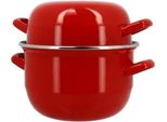 Pentola A Conchiglia - Menastyl - 3645562 - Acciaio Smaltato - Nero - 18 Cm - 2,7 Litri - Adatta A Tutti I Tipi Di Piano Cottura, Compreso Quello A Induzione