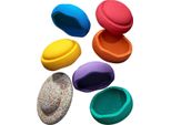 Stapelstein 6Er Set Mit Board Rainbow Classic (Viola/Blu/Verde/Giallo/Arancio/Rosso) Mit Board In Super Confetti