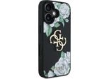 Custodia Guess Grained Roses Big 4G Logo Do Iphone 16 Czarny