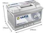 Varta D54 Blue Dynamic Efb 12V 65Ah 650A Batteria Auto Start-Stop 565 500 065 Incl. 7,50 € Di Cauzione