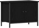 Mobile Tv Vidaxl Look Rovere Nero 60 X 35 X 45 Cm Materiale A Base Di Legno