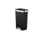 Eko - Pattumiera A Pedale Hana 50 Litri - Plastica - Nero