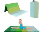 Tappetino Da Palestra Pieghevole Costway, 180X120Cm, Tappetino Da Ginnastica 5 Pieghevole Inpoliuretanocon Maniglia Di Trasporto, Tappetino Sportivo, Tappetino Fitness, Verde