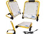 Lampada Alogena Portatile A Led Da 200W A 230V + Cavo Usb Batteria Da Cantiere