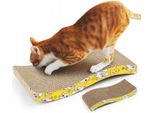 Tiragraffi Per Gatti, Lettino, Barca Di Cartone, 45 Cm, Comodo, Stabile, Ecologico