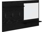 Vidaxl Comodino Da Parete Nero Effetto Rovere 90 X 10 X 50 Cm