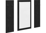 Vidaxl Comodino Da Parete Nero Effetto Rovere 96 X 1,5 X 90 Cm