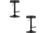 Hocker Rojst - Ecopelle Nera / Base Nera X 2