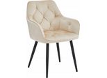 Sedia Valora Jork Beige X1 - Sedia Beige Per Aree Salotto Minimaliste