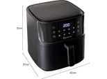 Friggitrice Ad Aria Calda Sommertal HF760 - Friggitrice Xxl Da 7,6 L - Touchscreen, 8 Programmi, 2000 Watt, Testata Rheinland Gs