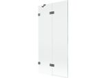 Mexen Lunar Paravento Da Vasca Da Bagno A 2 Ante Sinistro 90 X 150 Cm, Trasparente, Gun Metal - 897-090-100-95-00-L
