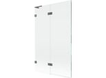 Mexen Lunar L Paratia Per Vasca Da Bagno A 2 Ante Sinistra 110 X 150 Cm, Trasparente, Gun Metal - 897L-110-100-95-00-L