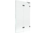 Mexen Lunar L Paratia Per Vasca A 2 Ante Destra 100 X 150 Cm, Trasparente, Gun Metal - 897L-100-100-95-00-P