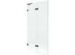 Mexen Lunar L Paratia Per Vasca Da Bagno A 2 Ante, Sinistra 90 X 150 Cm, Trasparente, Canna Di Fucile - 897L-090-100-95-00-L