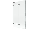 Mexen Lunar L Paratia Da Vasca Da Bagno A 2 Ante Sinistra 100 X 150 Cm, Trasparente, Gun Metal - 897L-100-100-95-00-L