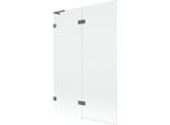 Mexen Lunar L Paratia Da Vasca Da Bagno A 2 Ante Sinistra 120 X 150 Cm, Trasparente, Gun Metal - 897L-120-100-95-00-L