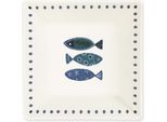 Set Excelsa 6 Piatti Piani Ocean In Ceramica Colorata 17X17