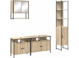 Vidaxl Set Di Mobili Da Bagno Con Ripiano 4 Pezzi In Legno Di Quercia Sonoma