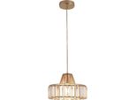 Lampada A Sospensione, Design Moderno In Cristallo, Montaggio A Superficie, D25Cm Oro