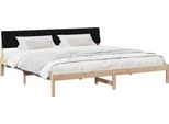 Syfax™ Struttura Del Letto Con Testiera Marrone E Nero 200 X 200 Cm