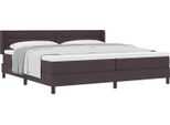 Vidaxl Letto A Molle Con Materasso Marrone Scuro 200 X 200 Cm In Poliestere