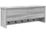 Vidaxl Comodino A Muro Con Ante Grigio Sonoma 80 X 20 X 30 Cm