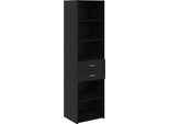 Syfax™ Credenza Rovere Nero 50 X 42,5 X 185 Cm Legno Multistrato
