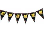 Ghirlanda Di Bandierine 18° Compleanno 6 M Confetti Neri - Taglia Unica
